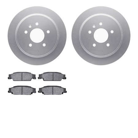 DYNAMIC FRICTION CO 4302-46014, Geospec Rotors with 3000 Series Ceramic Brake Pads, Silver 4302-46014